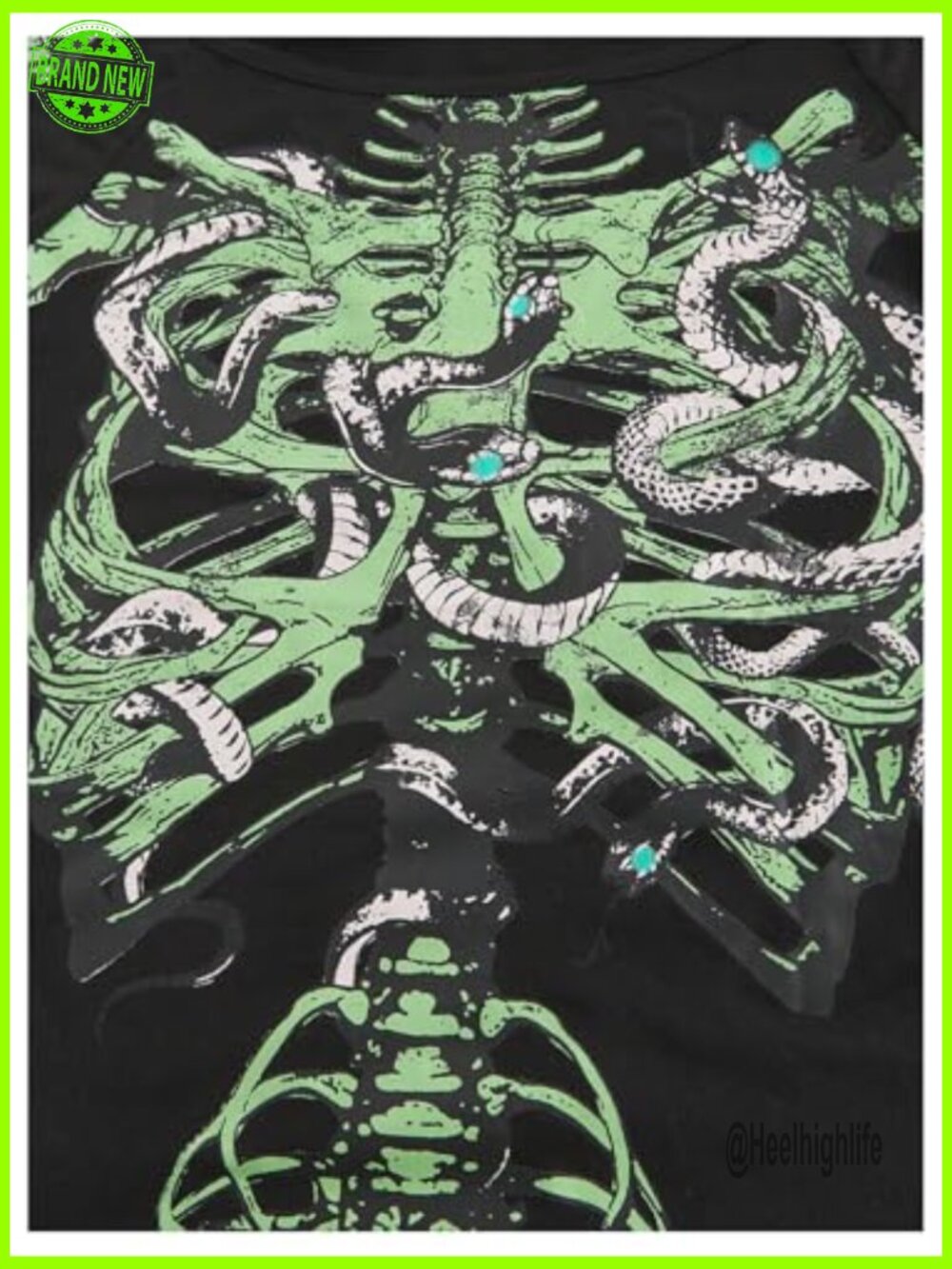 Off Shoulder Y2K Crop Top Goth Graphic Tee Short Sleeve Emo Scene Shirt - Picture 3 of 6